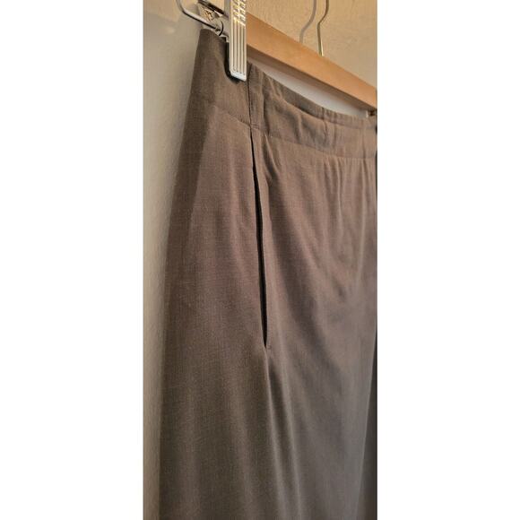 Louis Vuitton Skirt Womens 34 Gray Wool A-Line High Rise Midi Skirt France Sz 2 - Picture 2 of 11